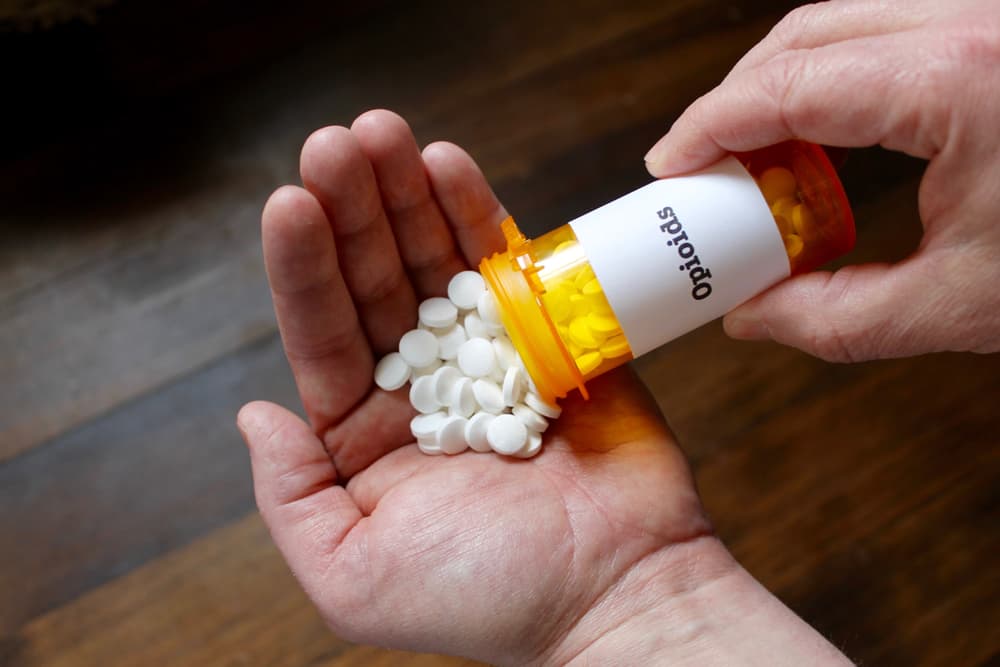 opioids in prescription bottle